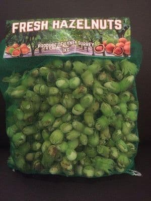 Green hazelnuts